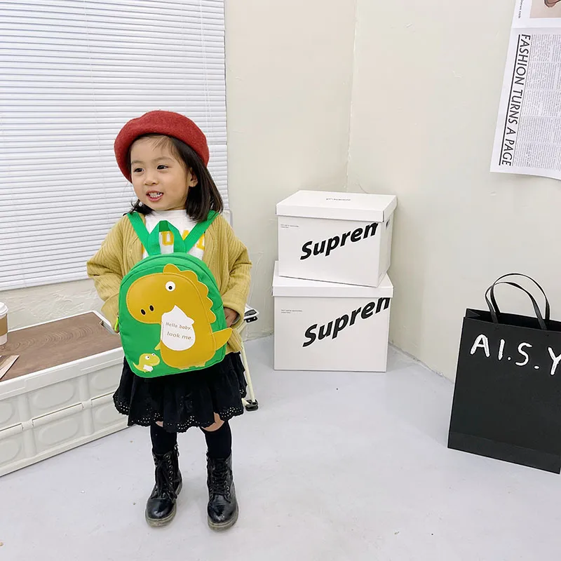 Kid'S Nylon Cartoon Dinosaur Cute Oval Zipper Functional Backpack display picture 68