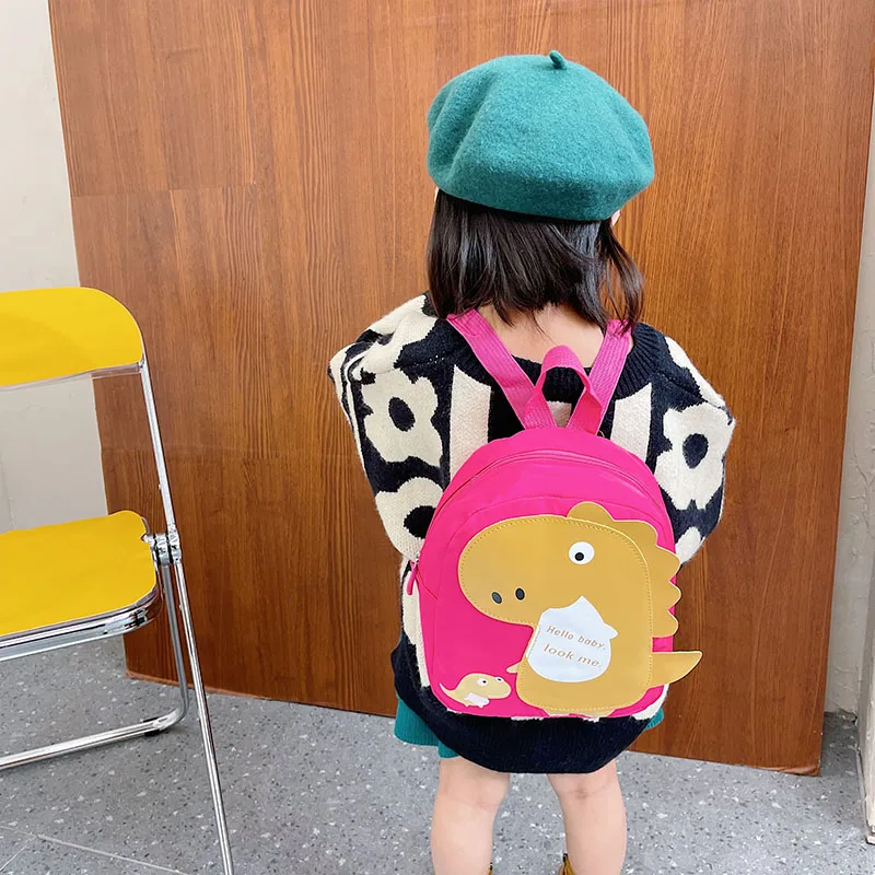 Kid'S Nylon Cartoon Dinosaur Cute Oval Zipper Functional Backpack display picture 75