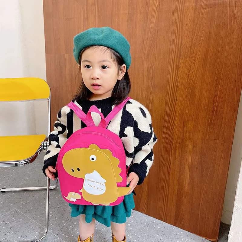 Kid'S Nylon Cartoon Dinosaur Cute Oval Zipper Functional Backpack display picture 76