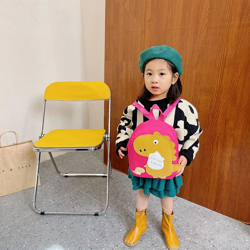 Kid'S Nylon Cartoon Dinosaur Cute Oval Zipper Functional Backpack display picture 81