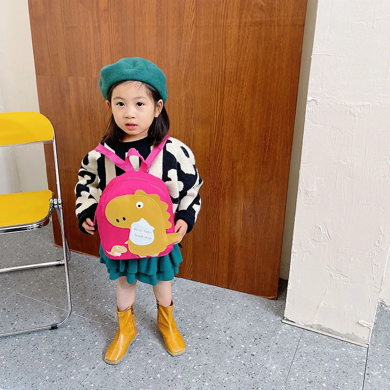 Kid'S Nylon Cartoon Dinosaur Cute Oval Zipper Functional Backpack display picture 79