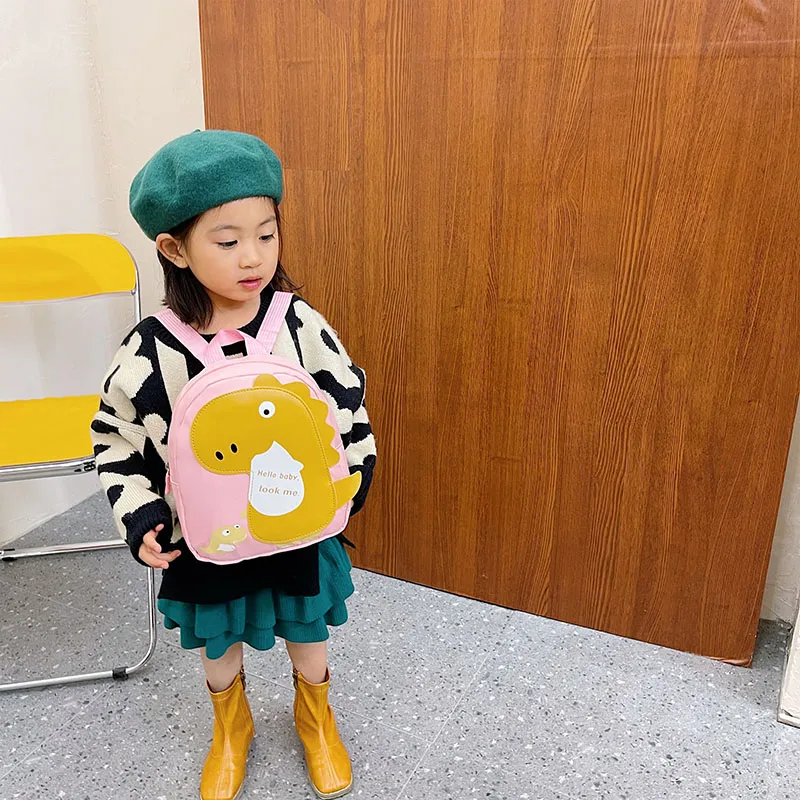 Kid'S Nylon Cartoon Dinosaur Cute Oval Zipper Functional Backpack display picture 90