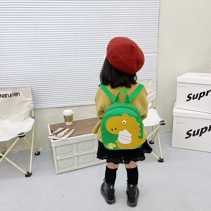 Kid'S Nylon Cartoon Dinosaur Cute Oval Zipper Functional Backpack display picture 82