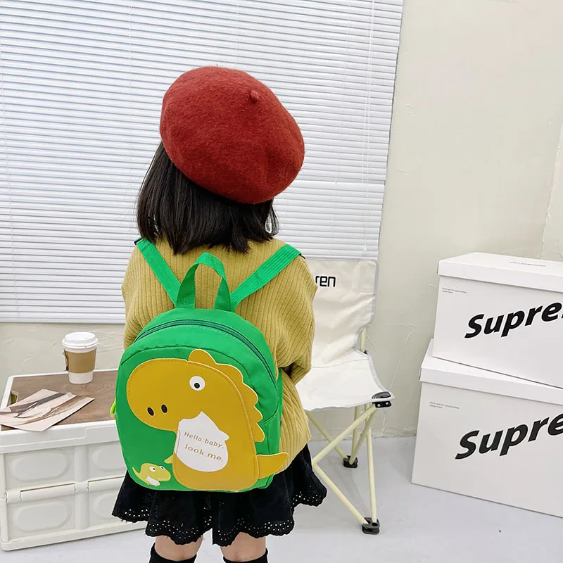 Kid'S Nylon Cartoon Dinosaur Cute Oval Zipper Functional Backpack display picture 83
