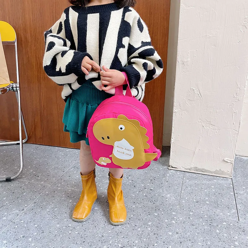 Kid'S Nylon Cartoon Dinosaur Cute Oval Zipper Functional Backpack display picture 101