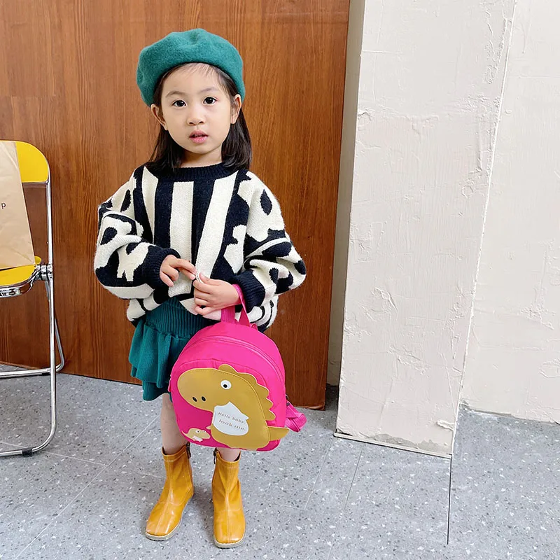 Kid'S Nylon Cartoon Dinosaur Cute Oval Zipper Functional Backpack display picture 84