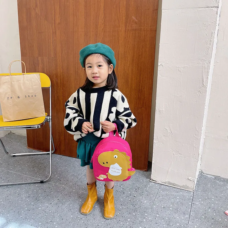 Kid'S Nylon Cartoon Dinosaur Cute Oval Zipper Functional Backpack display picture 100