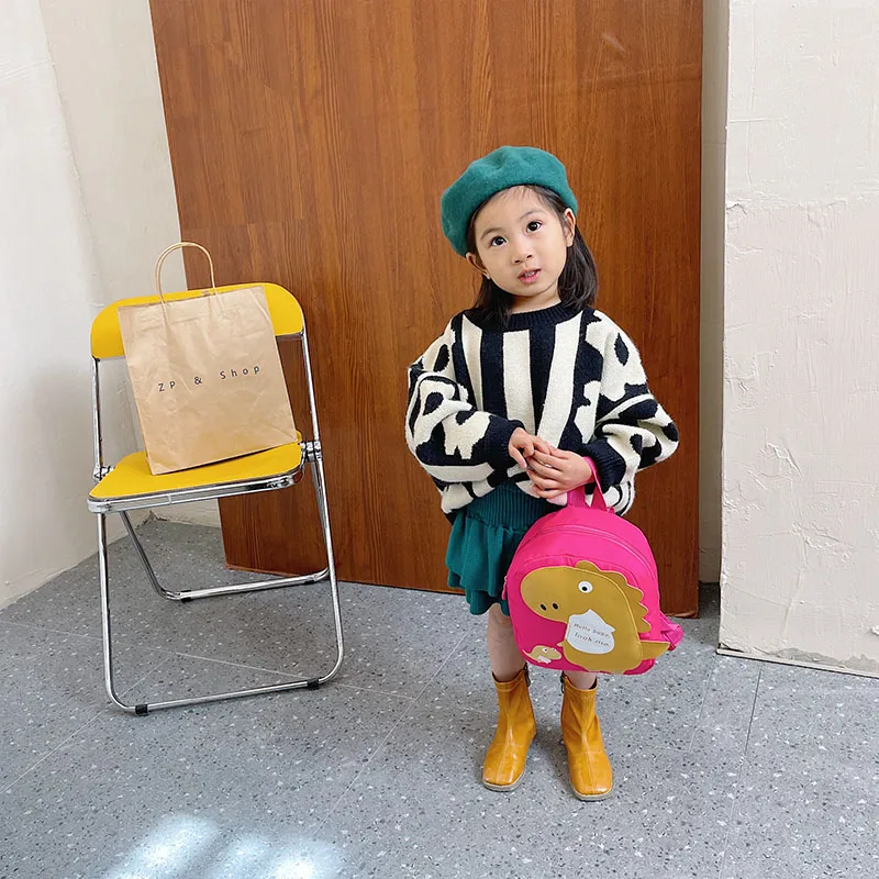 Kid'S Nylon Cartoon Dinosaur Cute Oval Zipper Functional Backpack display picture 89