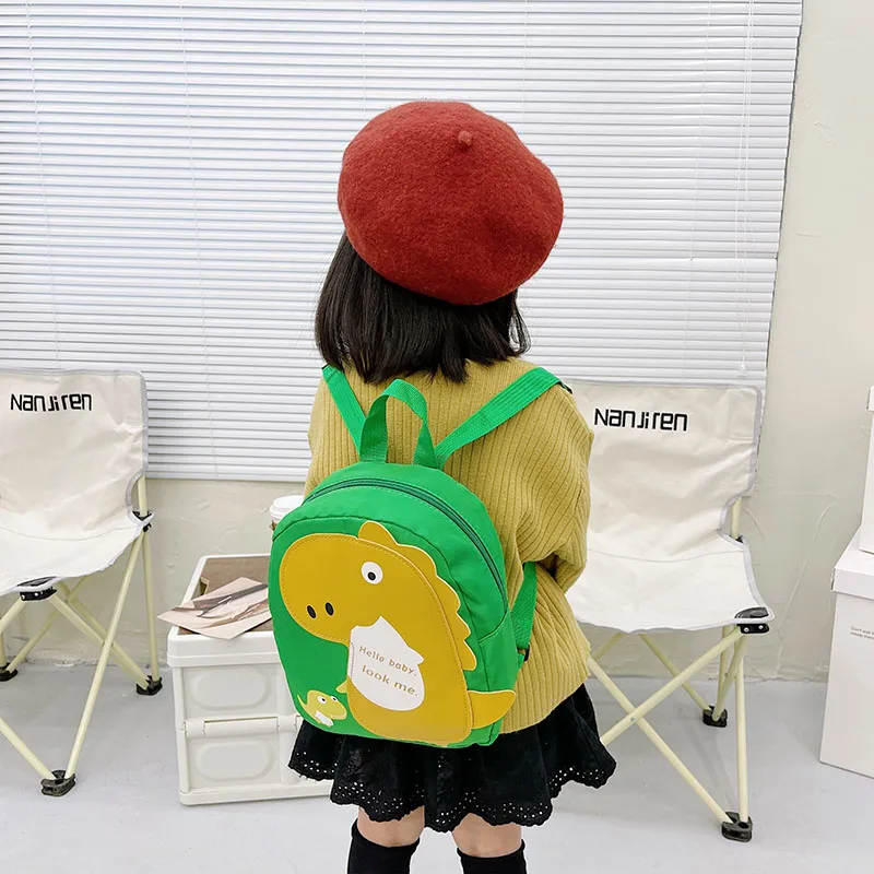 Kid'S Nylon Cartoon Dinosaur Cute Oval Zipper Functional Backpack display picture 94