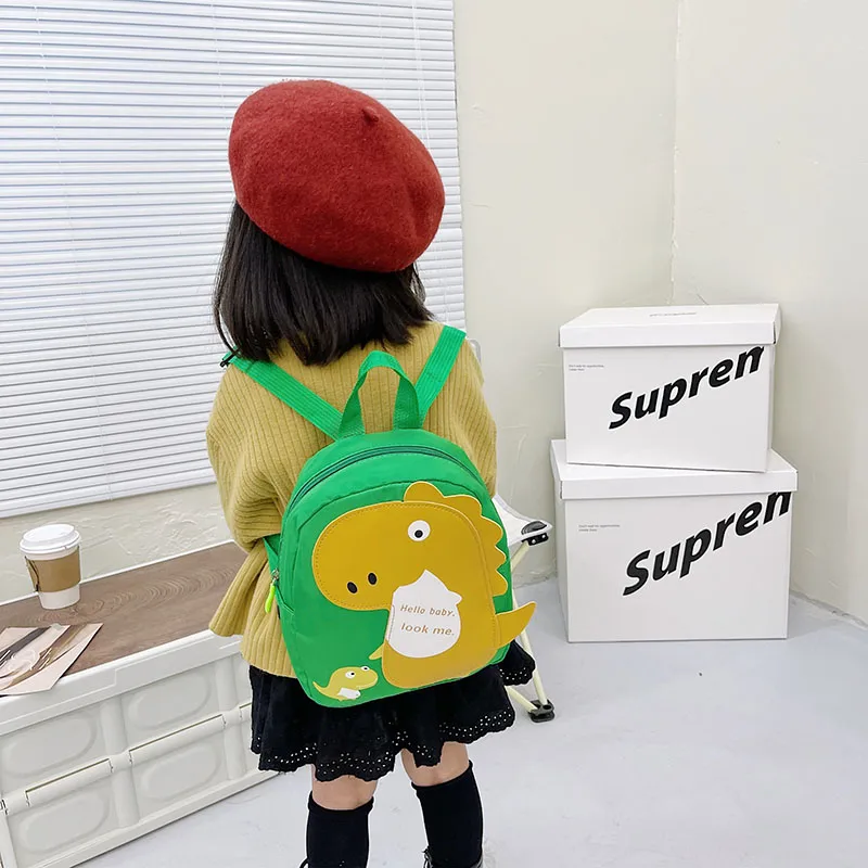 Kid'S Nylon Cartoon Dinosaur Cute Oval Zipper Functional Backpack display picture 85
