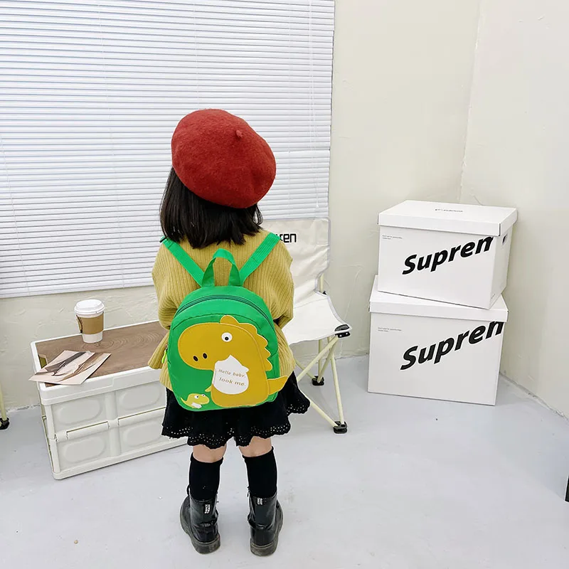 Kid'S Nylon Cartoon Dinosaur Cute Oval Zipper Functional Backpack display picture 87