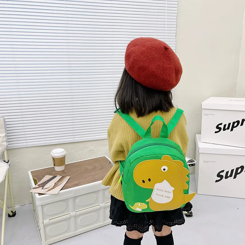Kid'S Nylon Cartoon Dinosaur Cute Oval Zipper Functional Backpack display picture 65