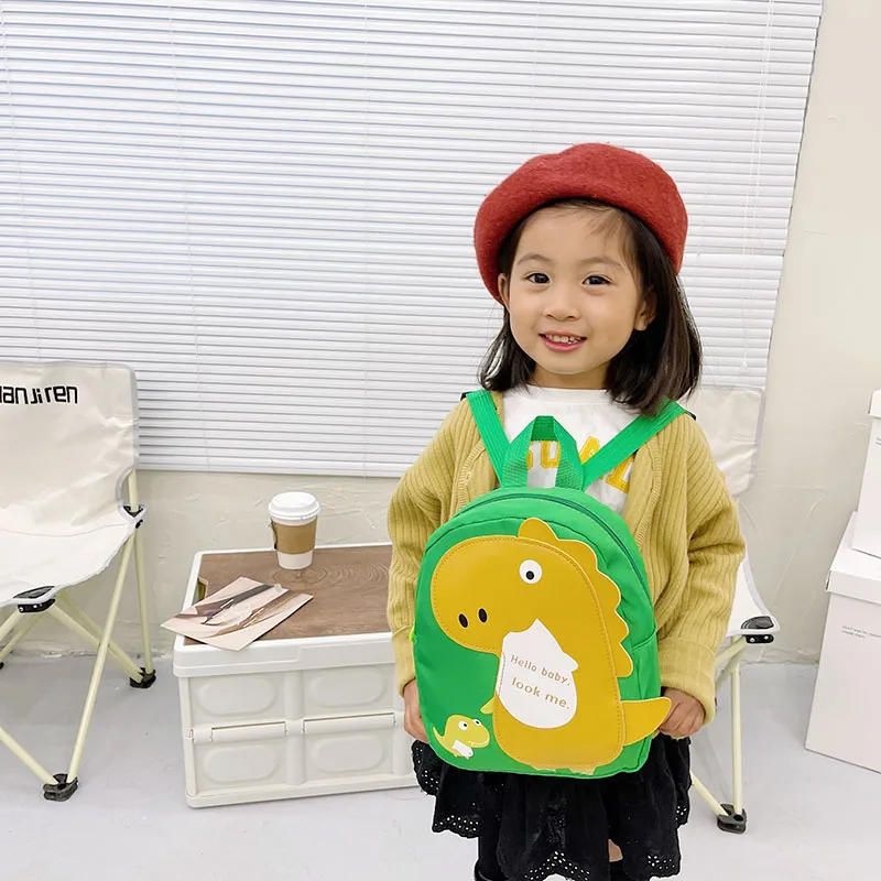 Kid'S Nylon Cartoon Dinosaur Cute Oval Zipper Functional Backpack display picture 93