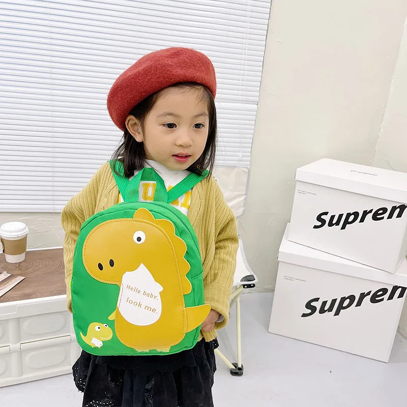 Kid'S Nylon Cartoon Dinosaur Cute Oval Zipper Functional Backpack display picture 110