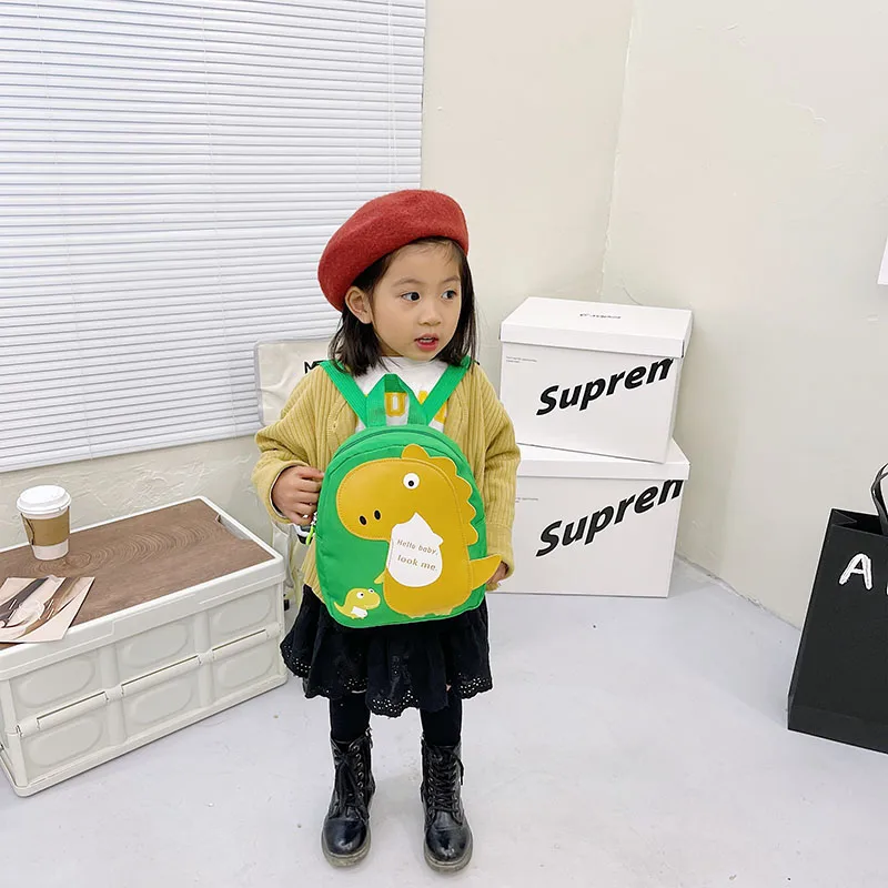 Kid'S Nylon Cartoon Dinosaur Cute Oval Zipper Functional Backpack display picture 74