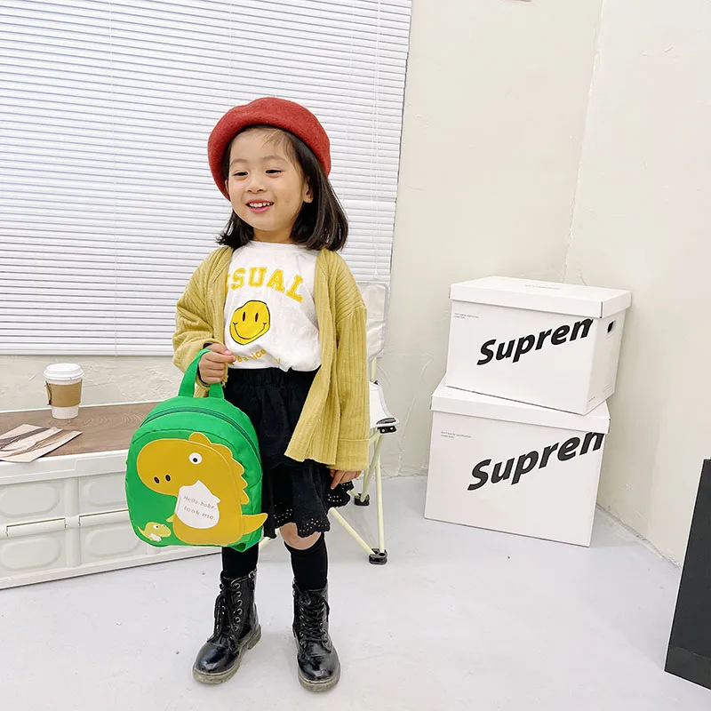 Kid'S Nylon Cartoon Dinosaur Cute Oval Zipper Functional Backpack display picture 80