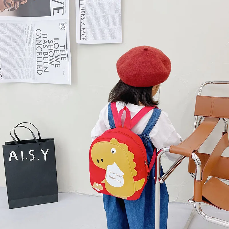 Kid'S Nylon Cartoon Dinosaur Cute Oval Zipper Functional Backpack display picture 88