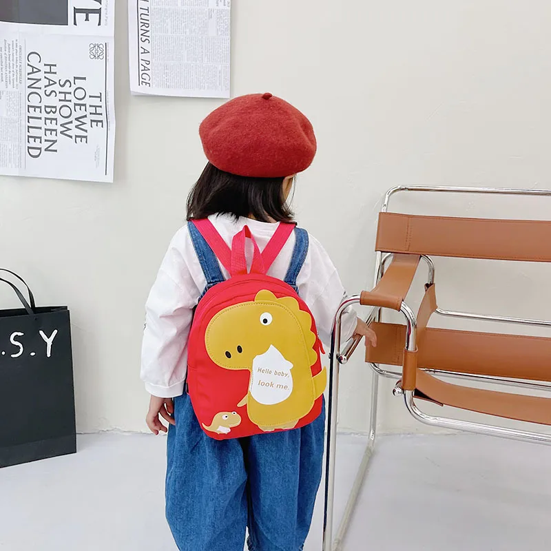 Kid'S Nylon Cartoon Dinosaur Cute Oval Zipper Functional Backpack display picture 95