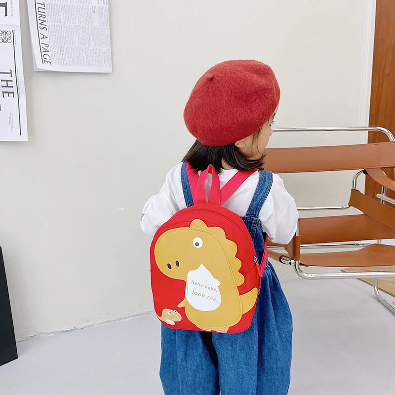 Kid'S Nylon Cartoon Dinosaur Cute Oval Zipper Functional Backpack display picture 109