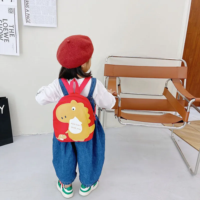 Kid'S Nylon Cartoon Dinosaur Cute Oval Zipper Functional Backpack display picture 104