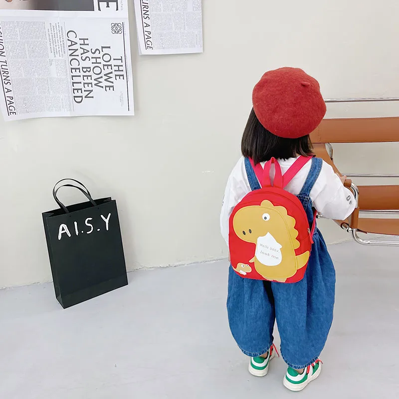 Kid'S Nylon Cartoon Dinosaur Cute Oval Zipper Functional Backpack display picture 107