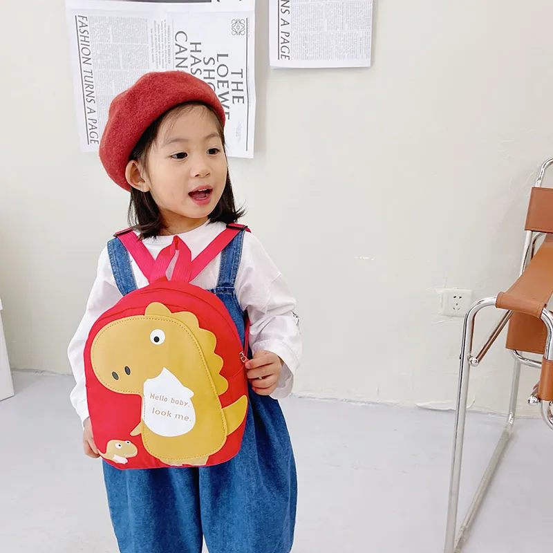 Kid'S Nylon Cartoon Dinosaur Cute Oval Zipper Functional Backpack display picture 116