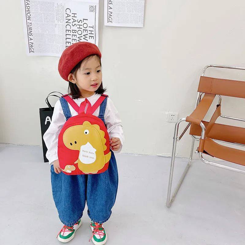 Kid'S Nylon Cartoon Dinosaur Cute Oval Zipper Functional Backpack display picture 112