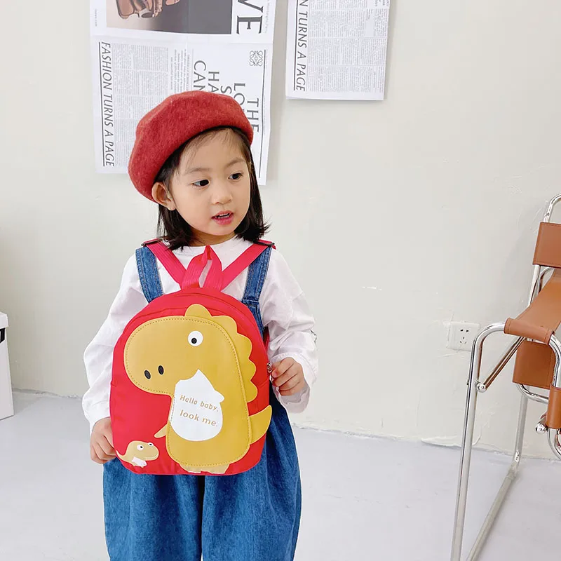 Kid'S Nylon Cartoon Dinosaur Cute Oval Zipper Functional Backpack display picture 113