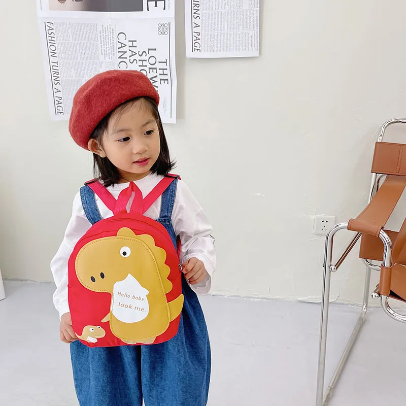 Kid'S Nylon Cartoon Dinosaur Cute Oval Zipper Functional Backpack display picture 115