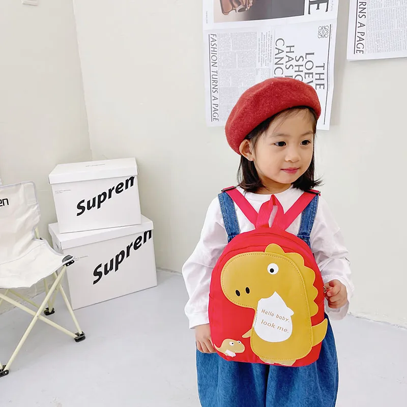 Kid'S Nylon Cartoon Dinosaur Cute Oval Zipper Functional Backpack display picture 114