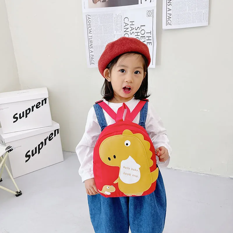 Kid'S Nylon Cartoon Dinosaur Cute Oval Zipper Functional Backpack display picture 117
