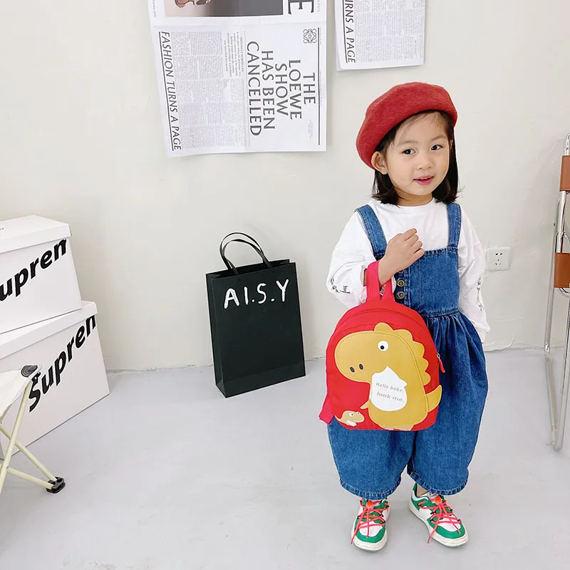 Kid'S Nylon Cartoon Dinosaur Cute Oval Zipper Functional Backpack display picture 119