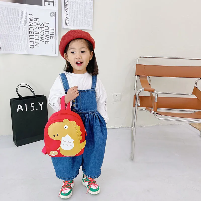 Kid'S Nylon Cartoon Dinosaur Cute Oval Zipper Functional Backpack display picture 122