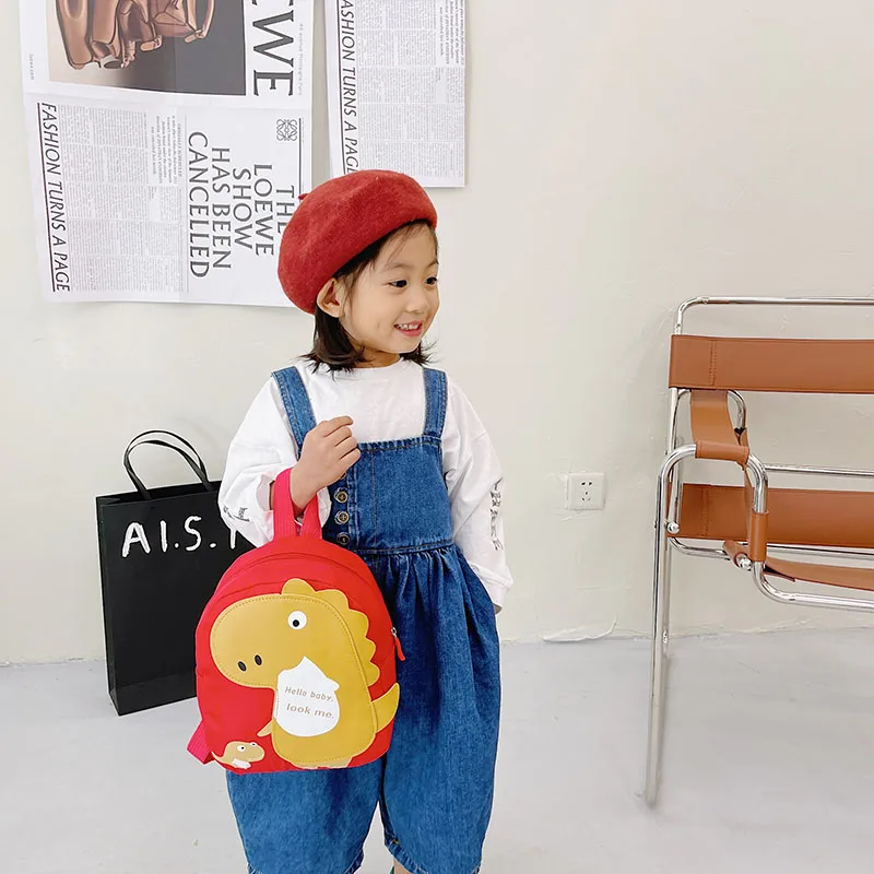 Kid'S Nylon Cartoon Dinosaur Cute Oval Zipper Functional Backpack display picture 124