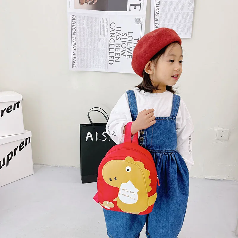 Kid'S Nylon Cartoon Dinosaur Cute Oval Zipper Functional Backpack display picture 126