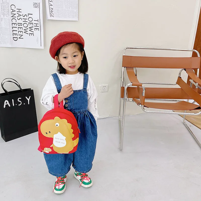 Kid'S Nylon Cartoon Dinosaur Cute Oval Zipper Functional Backpack display picture 127