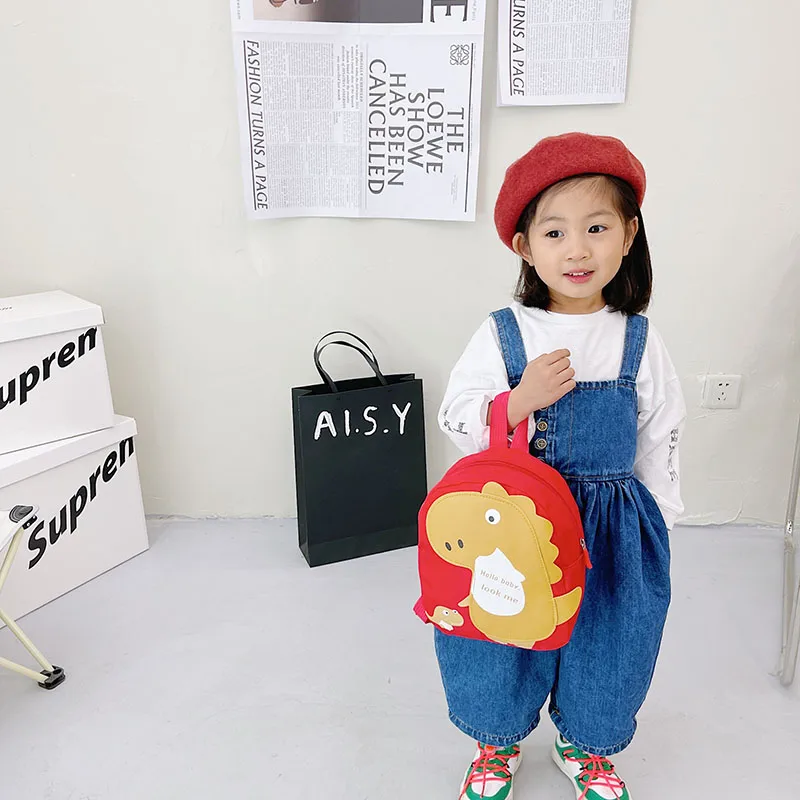 Kid'S Nylon Cartoon Dinosaur Cute Oval Zipper Functional Backpack display picture 120