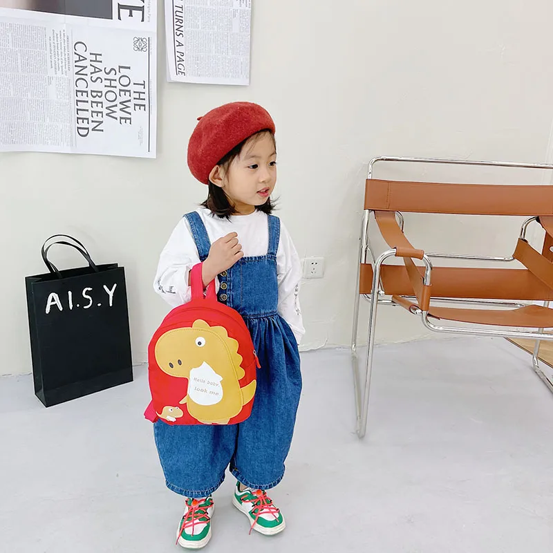 Kid'S Nylon Cartoon Dinosaur Cute Oval Zipper Functional Backpack display picture 121