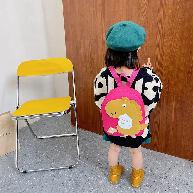 Kid'S Nylon Cartoon Dinosaur Cute Oval Zipper Functional Backpack display picture 129