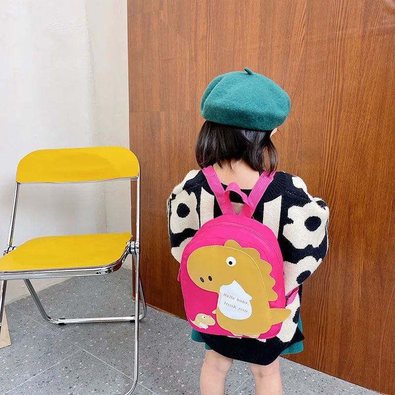 Kid'S Nylon Cartoon Dinosaur Cute Oval Zipper Functional Backpack display picture 133