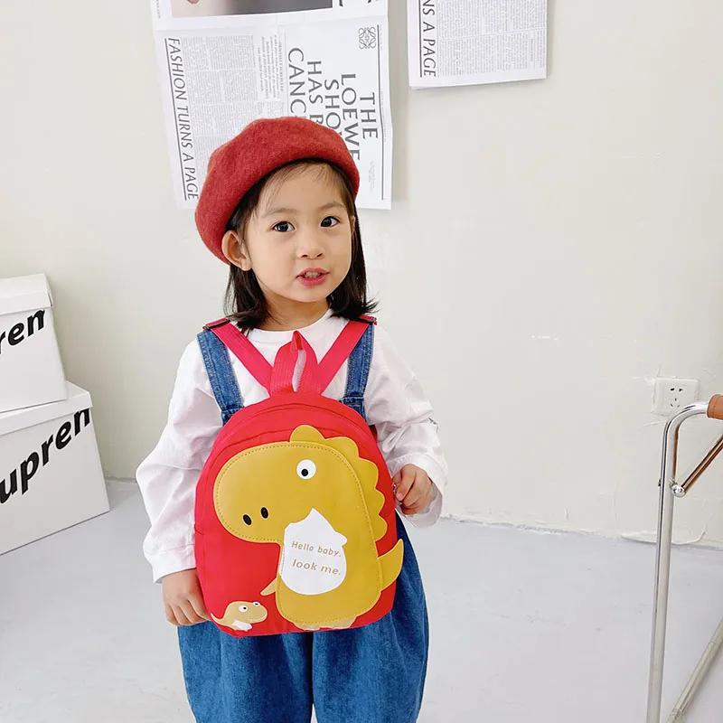 Kid'S Nylon Cartoon Dinosaur Cute Oval Zipper Functional Backpack display picture 130