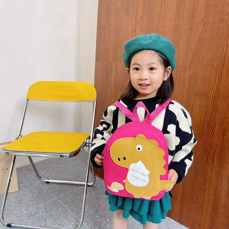 Kid'S Nylon Cartoon Dinosaur Cute Oval Zipper Functional Backpack display picture 131