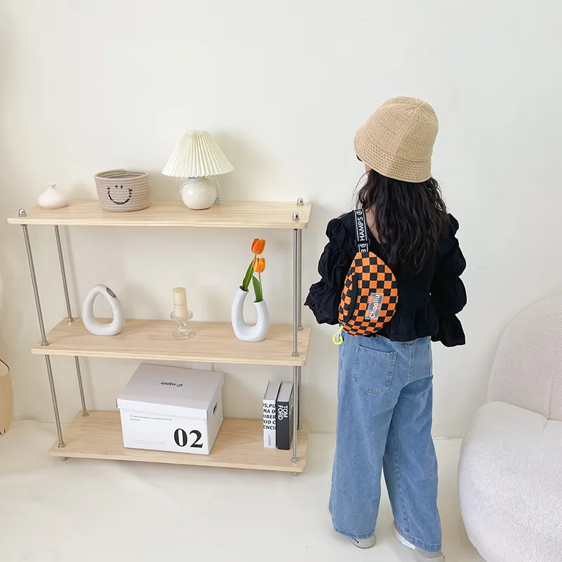 Kid'S Nylon Plaid Streetwear Dumpling Shape Zipper Fanny Pack display picture 16
