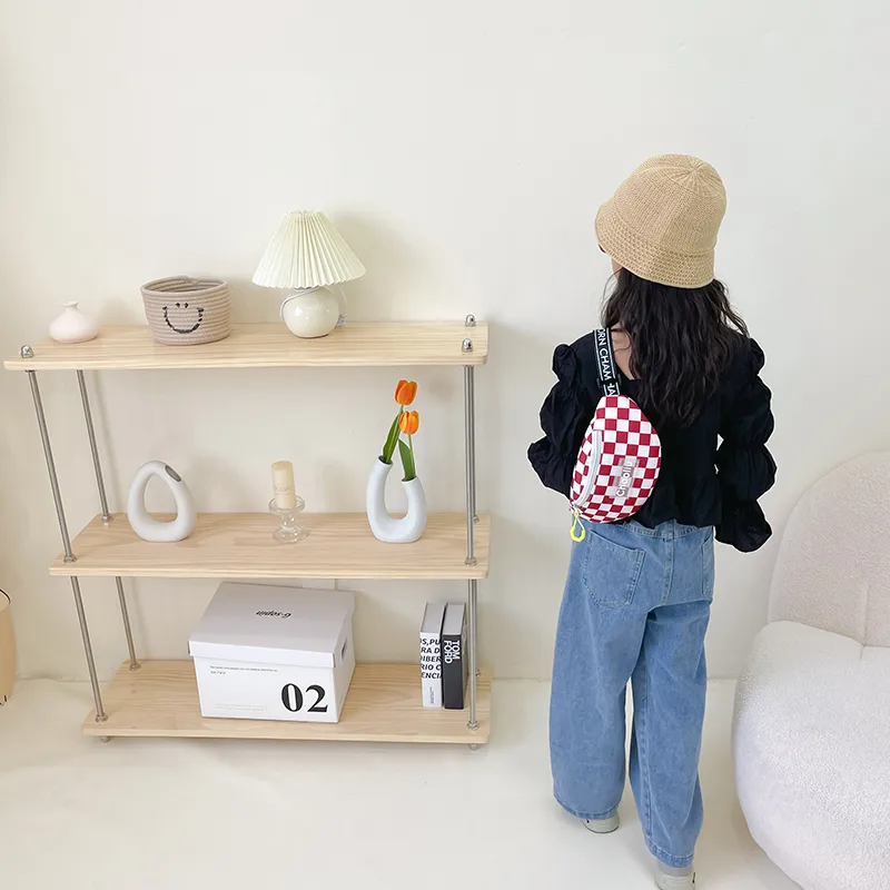 Kid'S Nylon Plaid Streetwear Dumpling Shape Zipper Fanny Pack display picture 37