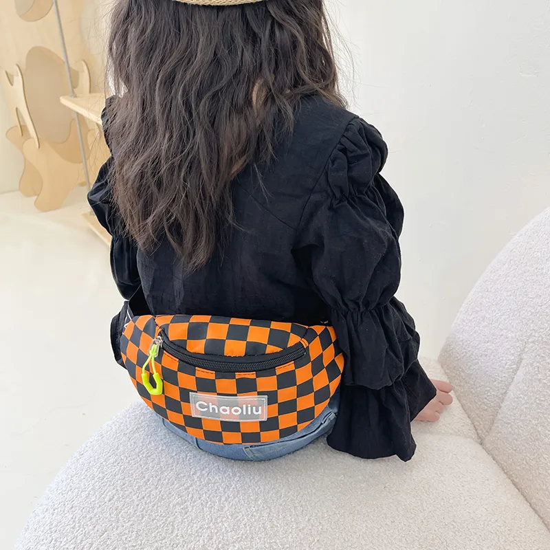 Kid'S Nylon Plaid Streetwear Dumpling Shape Zipper Fanny Pack display picture 34