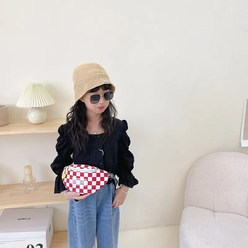 Kid'S Nylon Plaid Streetwear Dumpling Shape Zipper Fanny Pack display picture 25