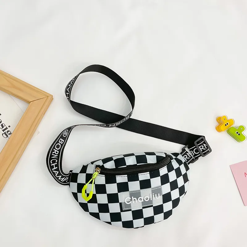 Kid'S Nylon Plaid Streetwear Dumpling Shape Zipper Fanny Pack display picture 65