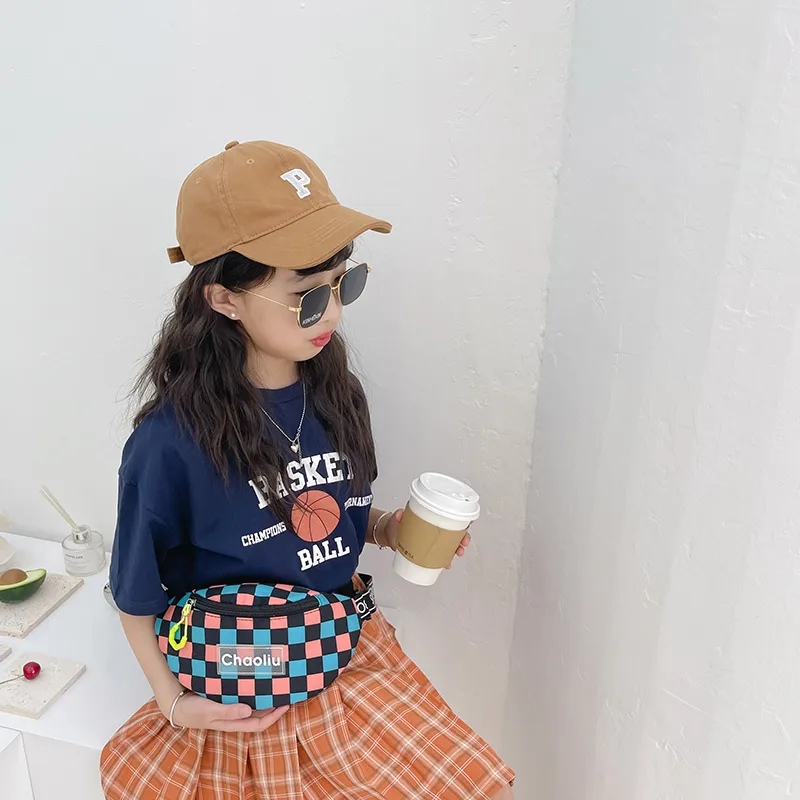 Kid'S Nylon Plaid Streetwear Dumpling Shape Zipper Fanny Pack display picture 68