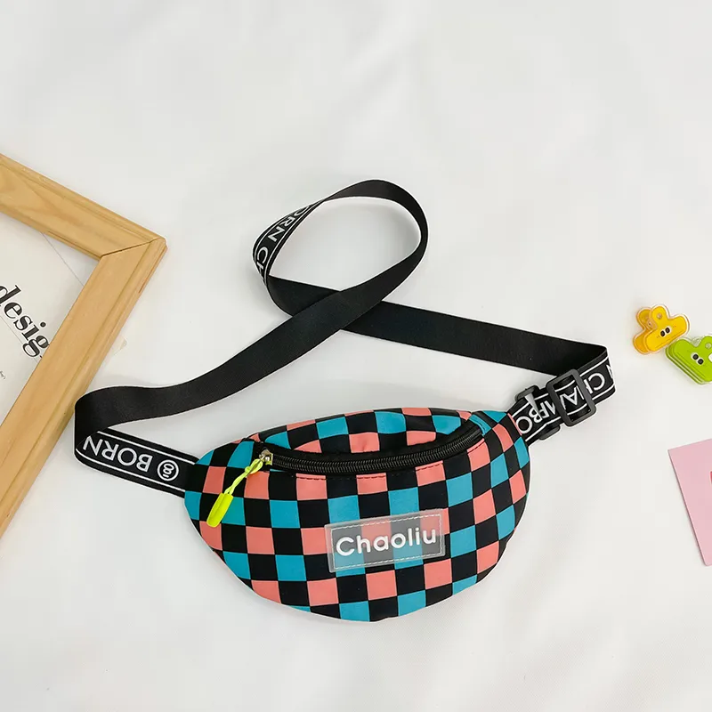 Kid'S Nylon Plaid Streetwear Dumpling Shape Zipper Fanny Pack display picture 75