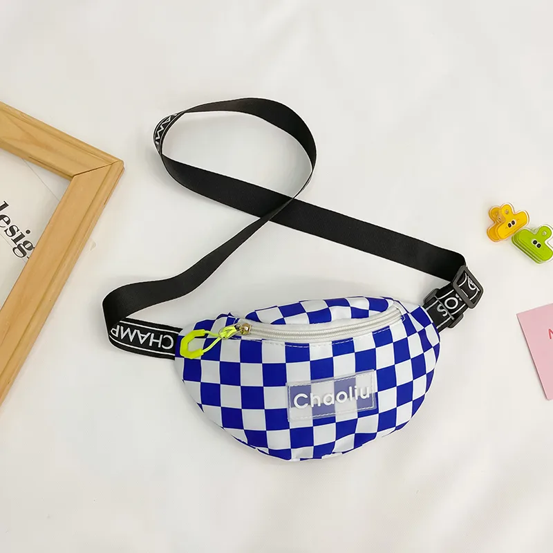 Kid'S Nylon Plaid Streetwear Dumpling Shape Zipper Fanny Pack display picture 74